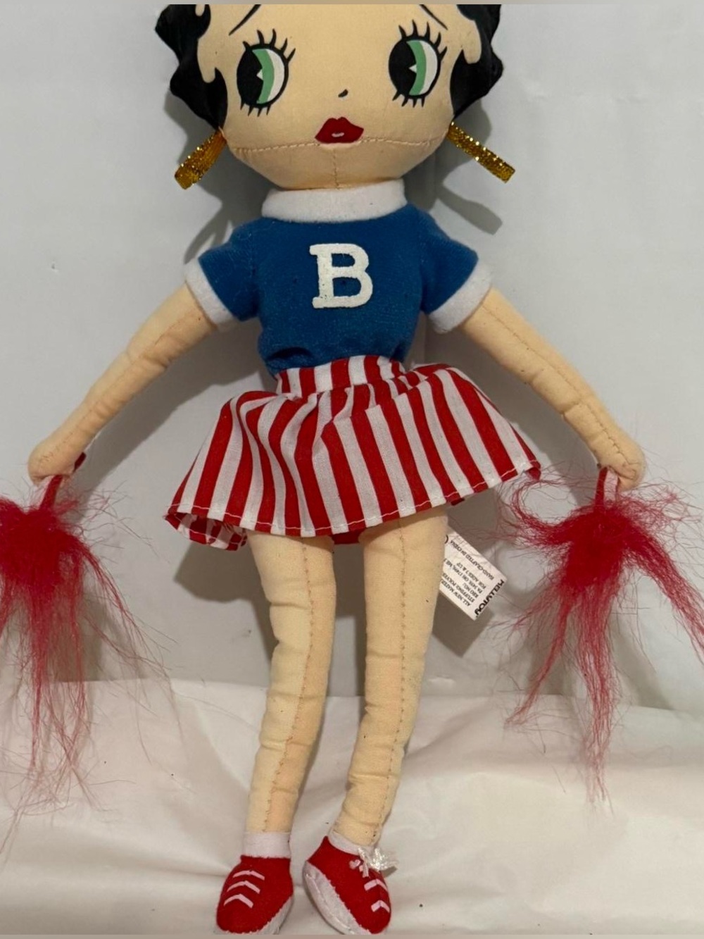 1999 Betty Boop cheerleader plush 15” inch doll